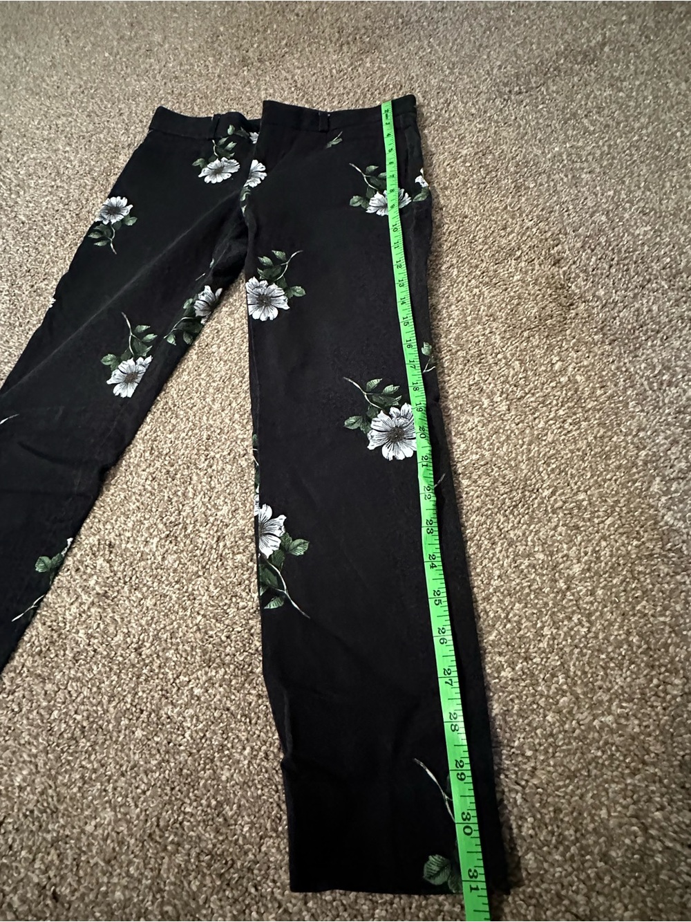 Banana Republic Floral Black Women's trousers/ dress pants size 2 petite - Picture 15 of 15